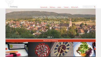 Startseite von der Homepage